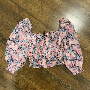 H&M short smocked blouse size small never worn